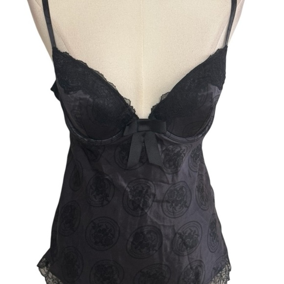 VS VERY SEXY Black Lace Bodysuit 100% Silk Lace 34C Lingerie Victoria’ Secret S - Picture 4 of 9